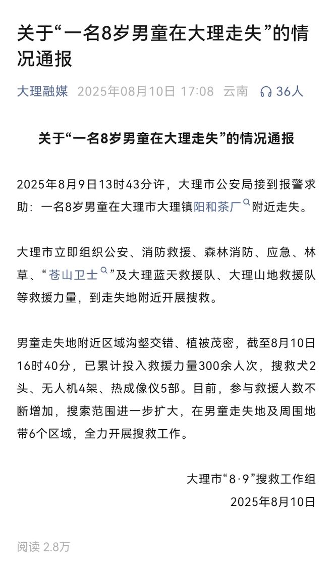 一问到底丨苍山自闭症男童失联超48小时多个疑问仍待解(图4)